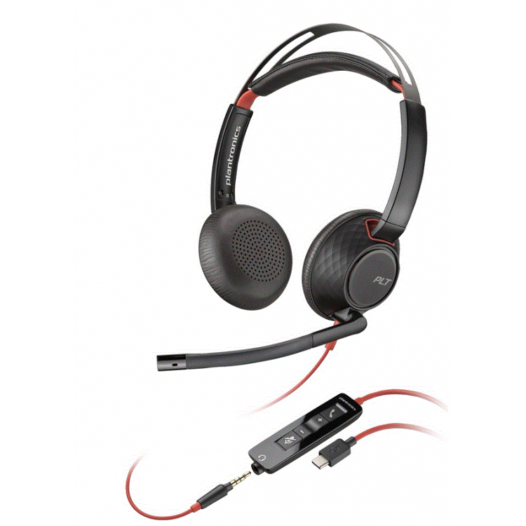 POLY Blackwire C5220 casque MS USB-C/A+Jack - 2 couteurs