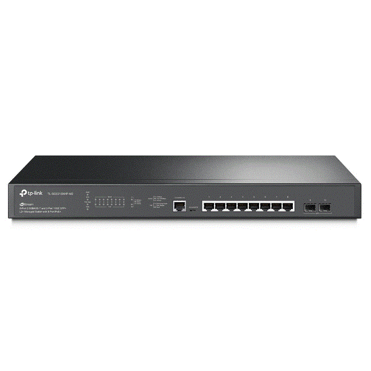 JetStream 8-Port 2.5GBASE-T and 2-Port 10GE SFP+ L2+ Managed Switch with 8-Port