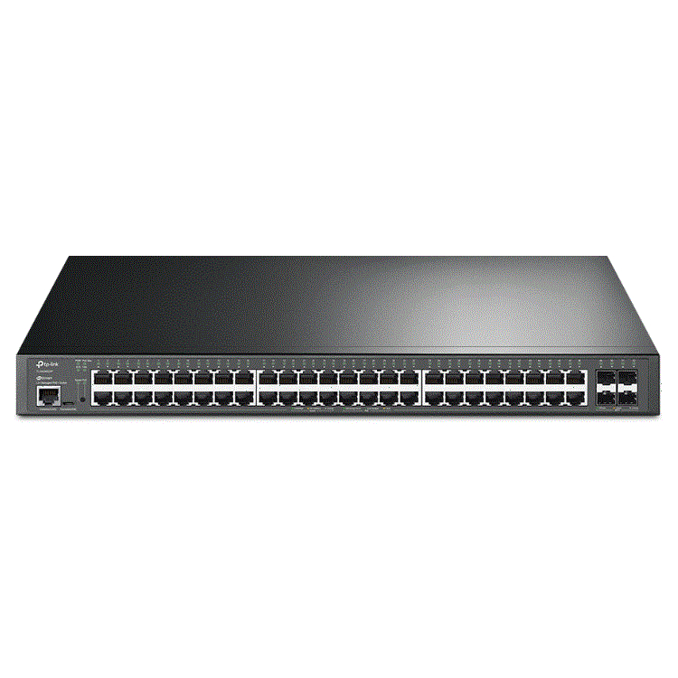 JetStream 48-Port Gigabit and 4-Port 10GE SFP+ L2+ Managed Switch with 48-Port