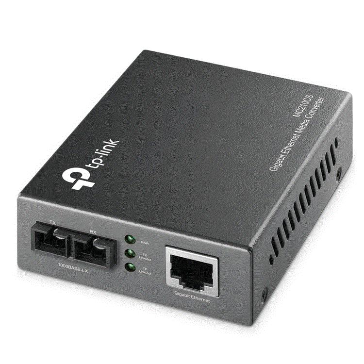 1000Mbps RJ45 to 1000Mbps single-mode SC fiber Converter, Full-duplex, up to 15K