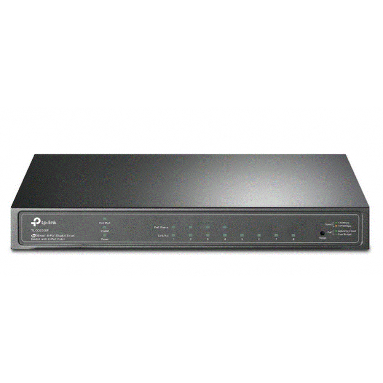 JetStream 8-Port Gigabit Smart Switch with 4-Port PoE+