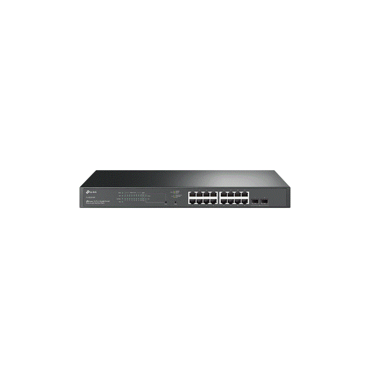 JetStream 18-Port Gigabit Smart Switch with 16-Port PoE+ PORT 16 Gigabit RJ45