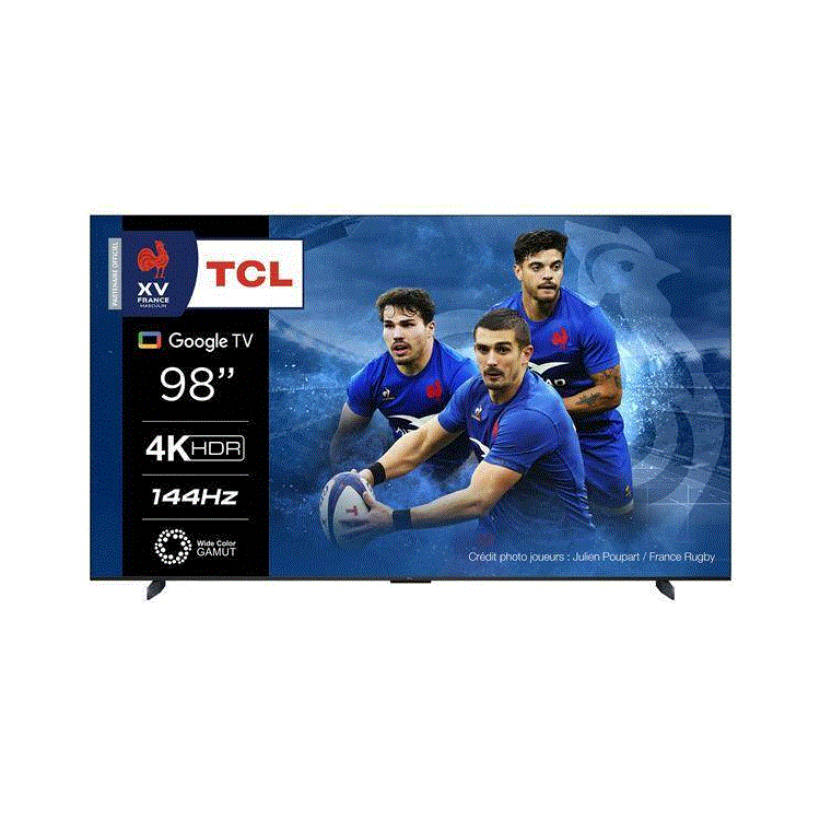 TCL 98P749 Ecran 98 LCD/LED Ecran 4K UHD, 100HZ/144HZ, 3000PPI, Dolby Vis IQ-Atm