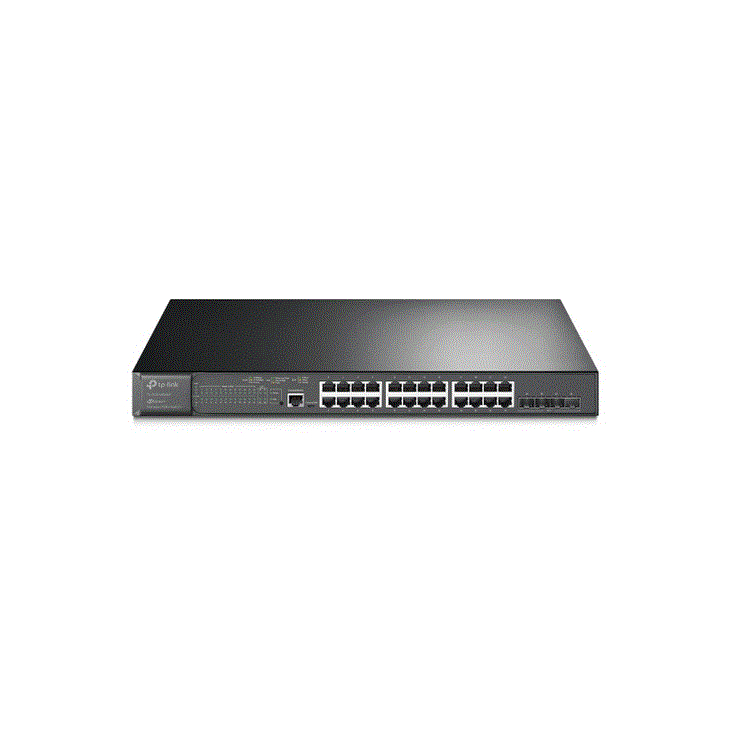 JetStream 24-Port Gigabit and 4-Port 10GE SFP+ L2+ Managed Switch with 24-Port