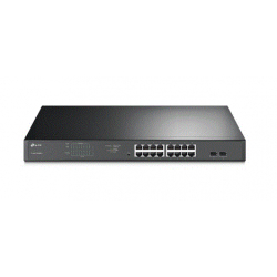 16-Port Gigabit PoE+ Easy Smart Switch, 16 Gigabit RJ45 Ports, 2 SFP Slots, 802.