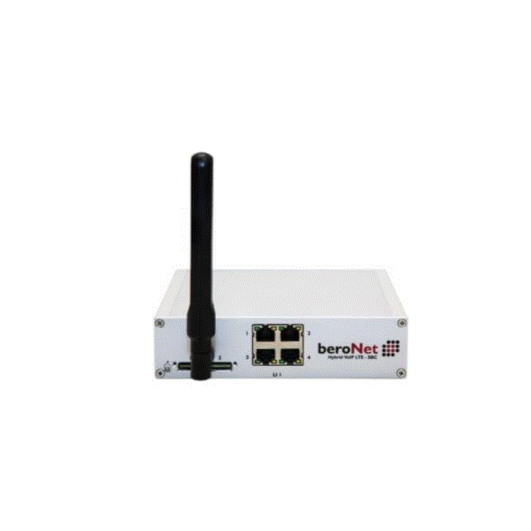 modular VoIP SBC with 4 VoLTE and 4 BRI ports, 2x BFANTLTES Antenna, Dual NIC