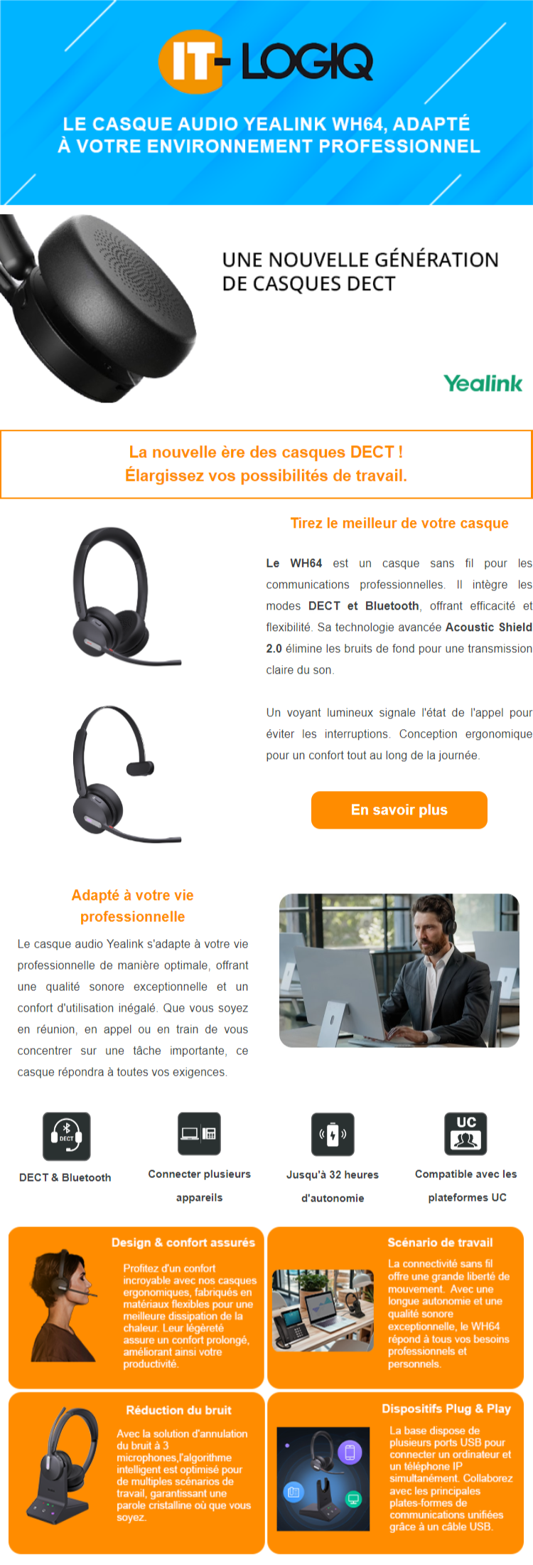 Yealink casque WH64